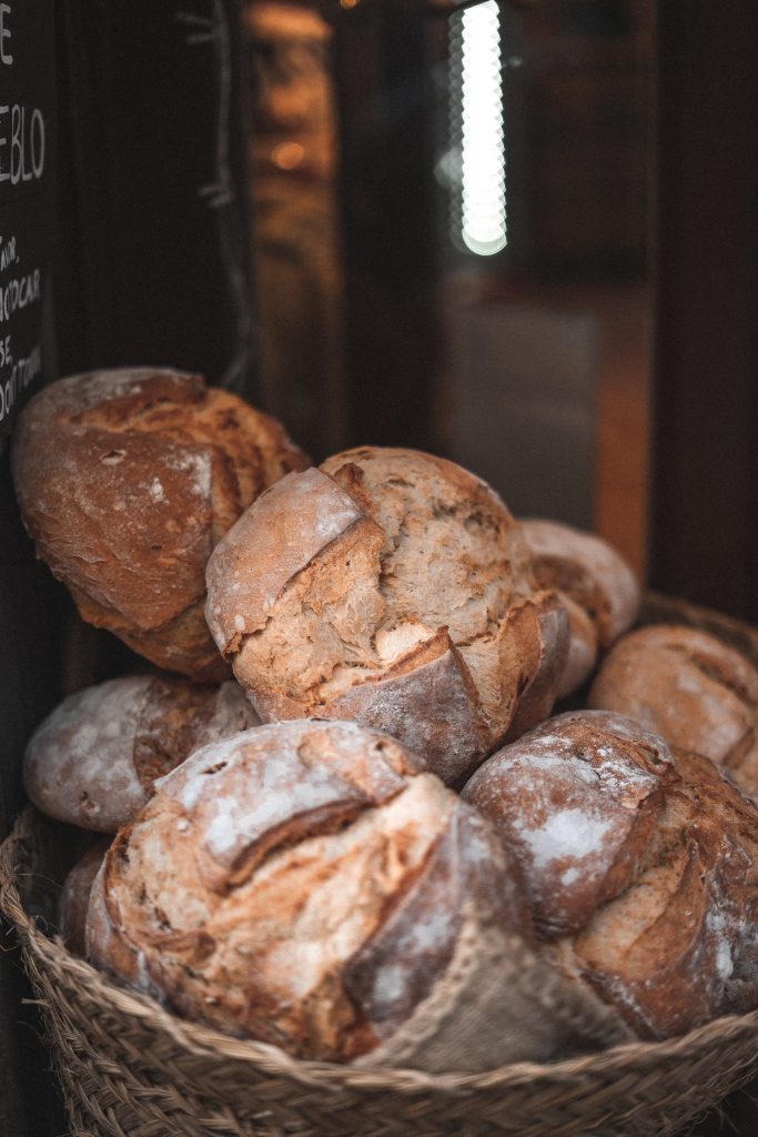 Artisinal bread in a basket